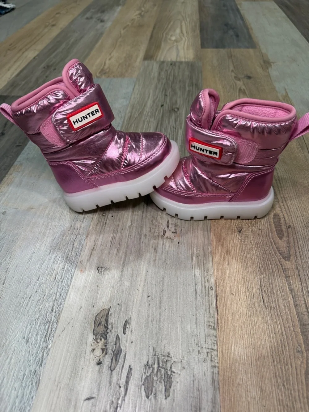 Hunter girls Metallic Pink Snow Boot